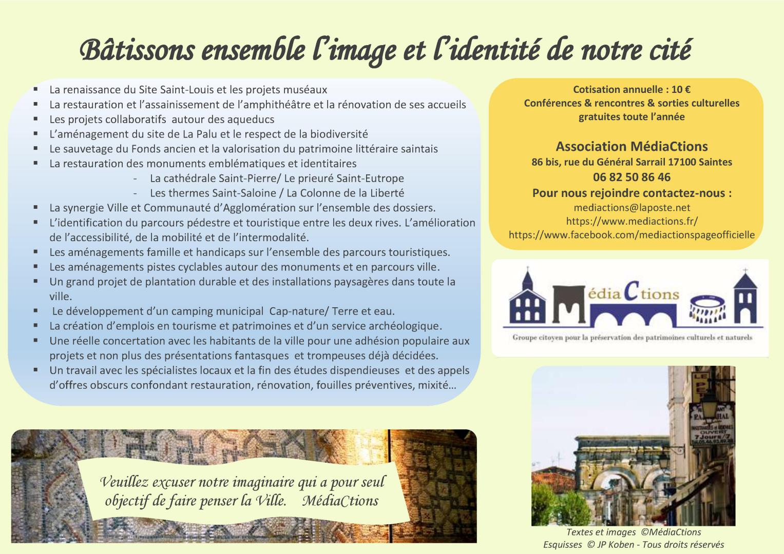 Cahier des Priorités Patrimoniales et Touristiques pour Saintes et son territoire